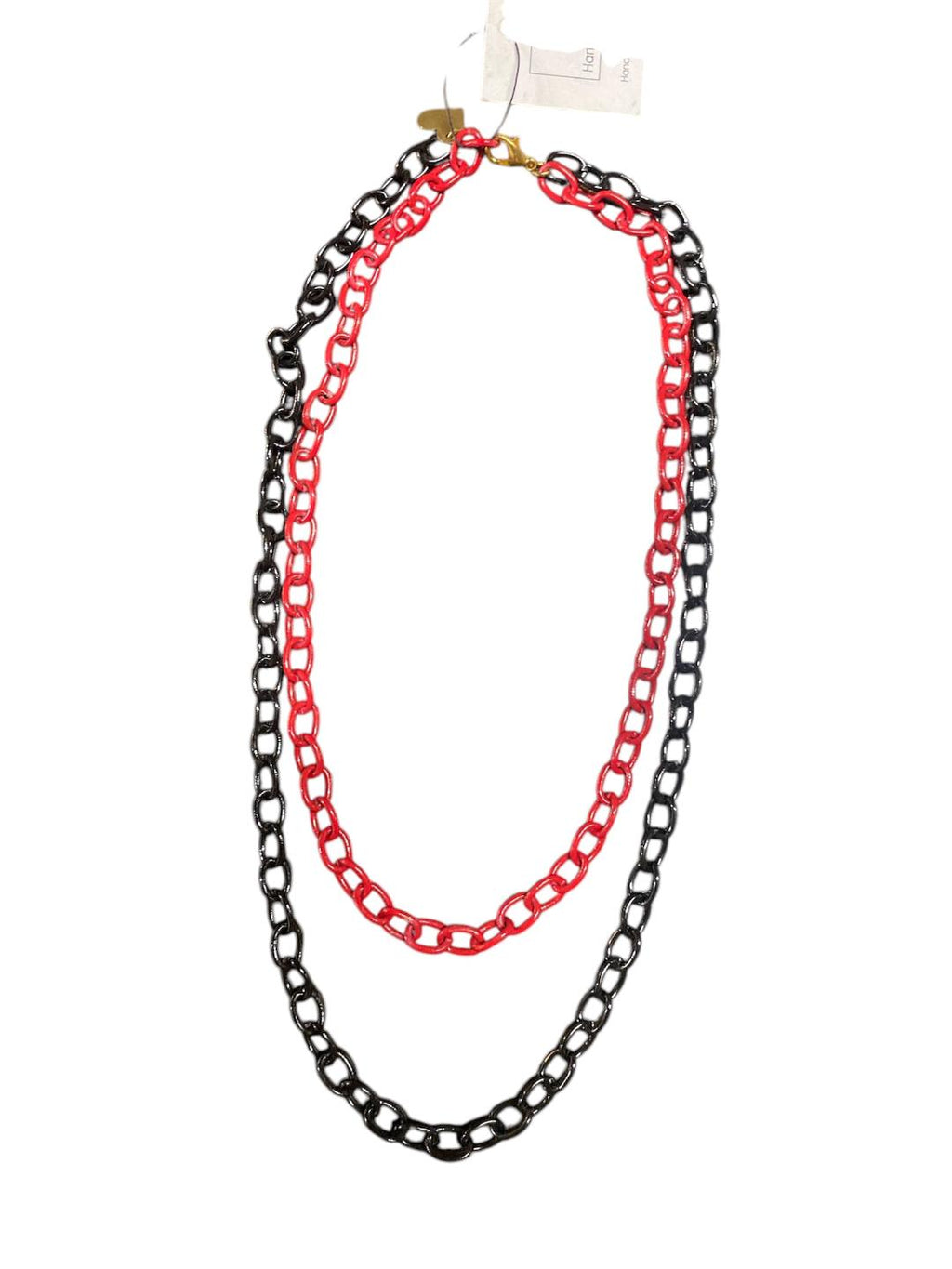 Red/Black Chain Layered Necklace