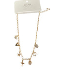 Gold Dainty Charm Necklace