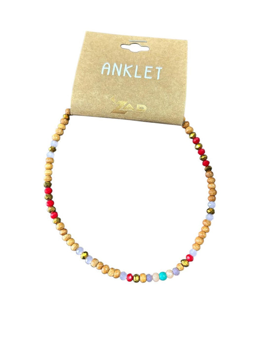 Multicolored Beaded Clip Anklet