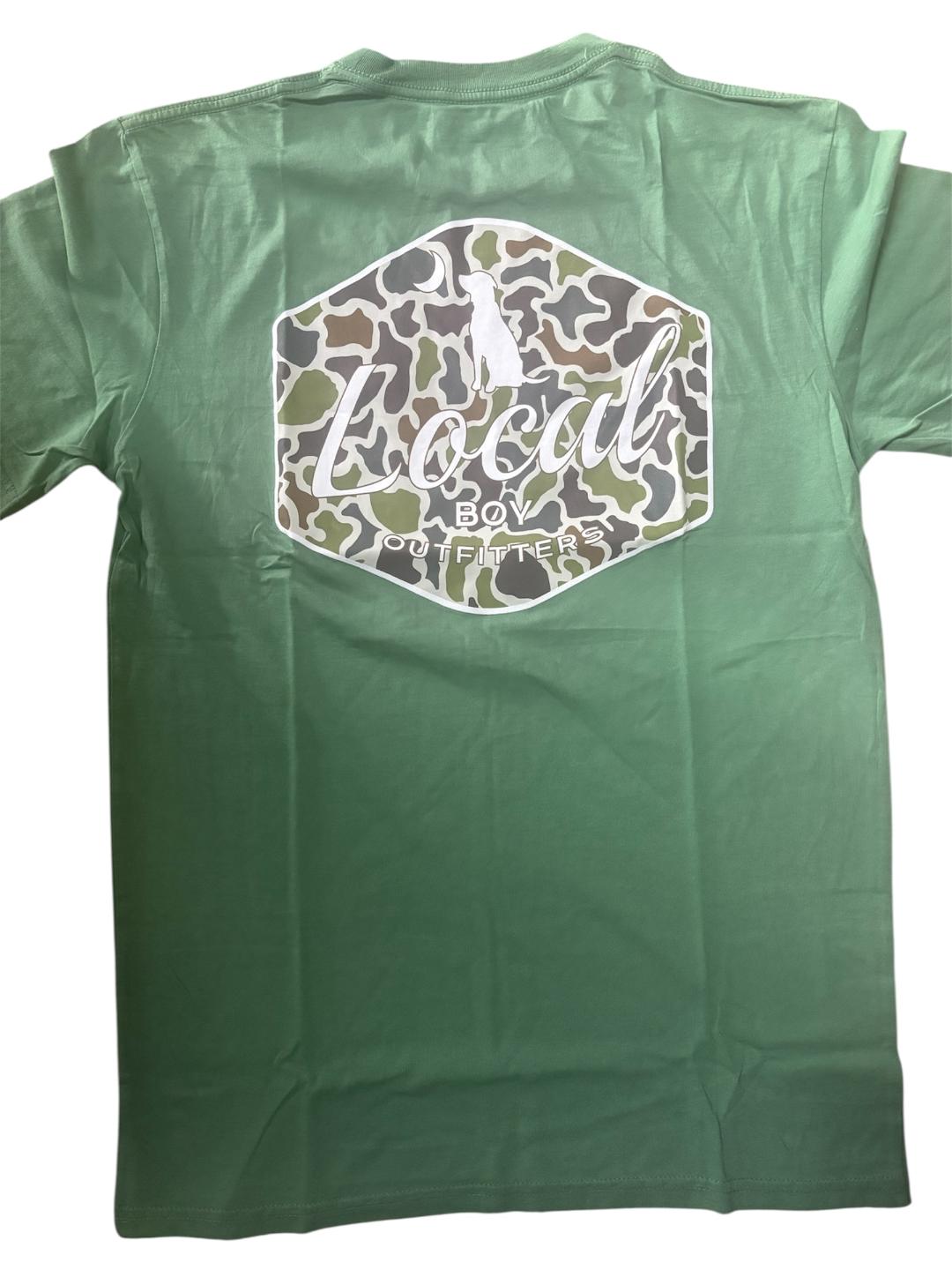 Local Boy Light Green Localflage Badge SS Tee