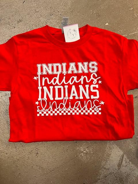 Simply You Red Youth Indians Tee