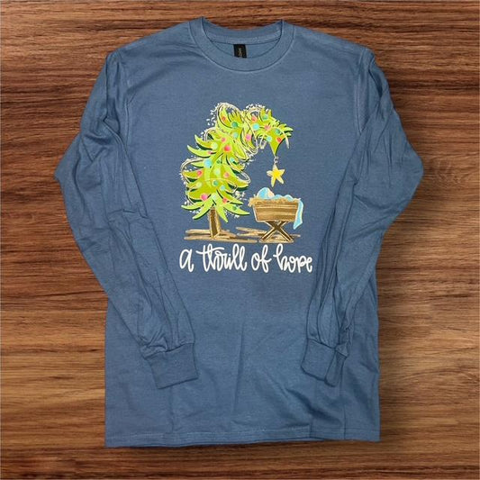 Simply You A Thrill of Hope Tree Manger Tee