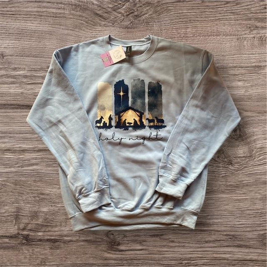 Simply You Blue Holy Night Crewneck