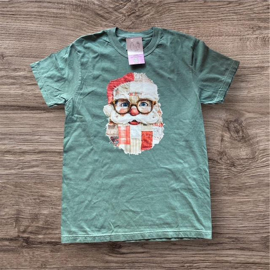 Simply You Santa Patch Work T-Shirt