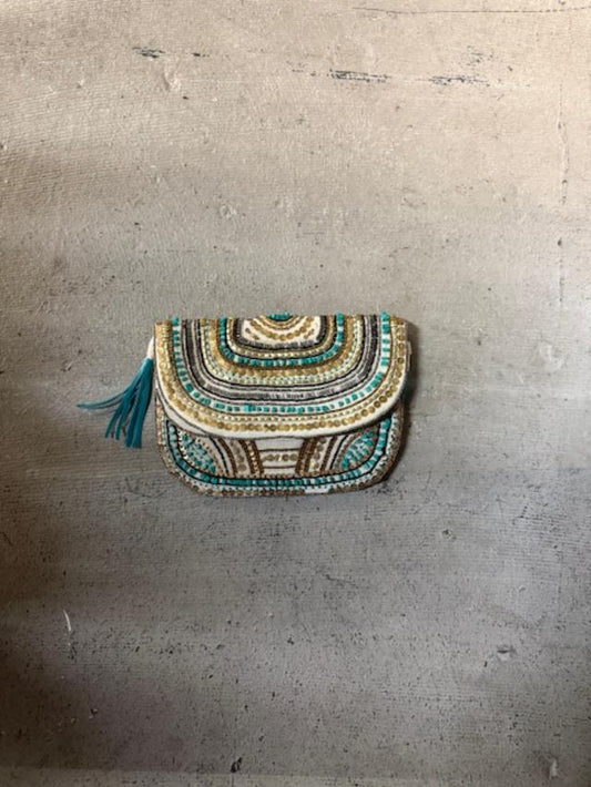 Turquoise Beaded Bag
