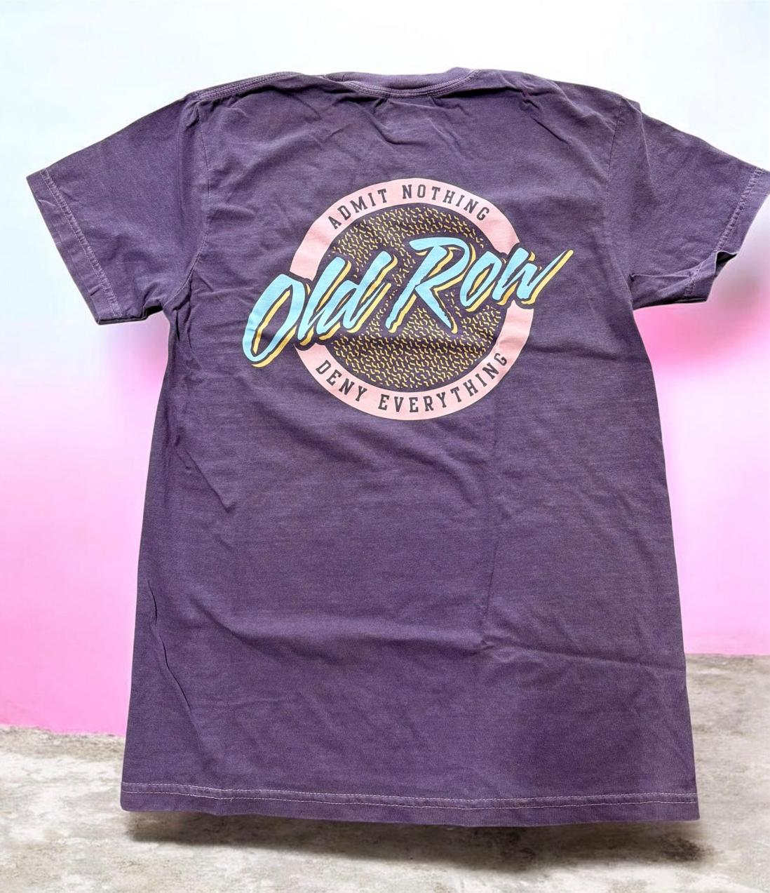 Old Row Mens Circle Logo Pocket Tee (Wine)
