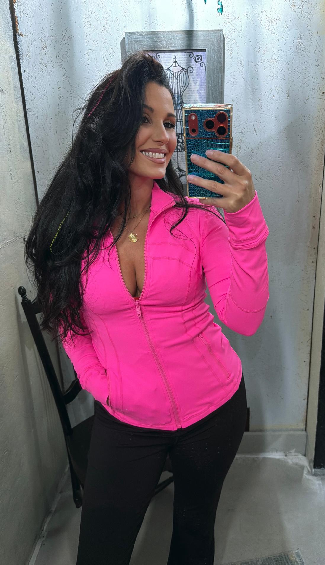 Meripex Hot Pink Full Zip-Up Jacket