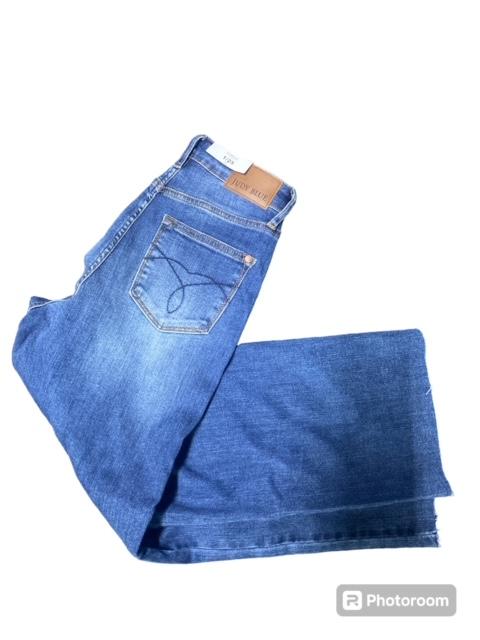 Judy Blue Embroidery Crop Wide Jeans