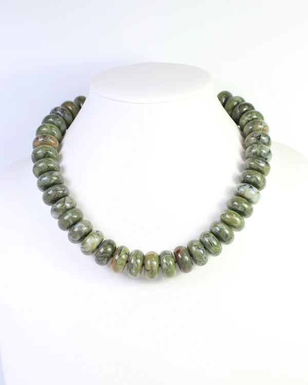 Pipestone Marble Beaded Necklace