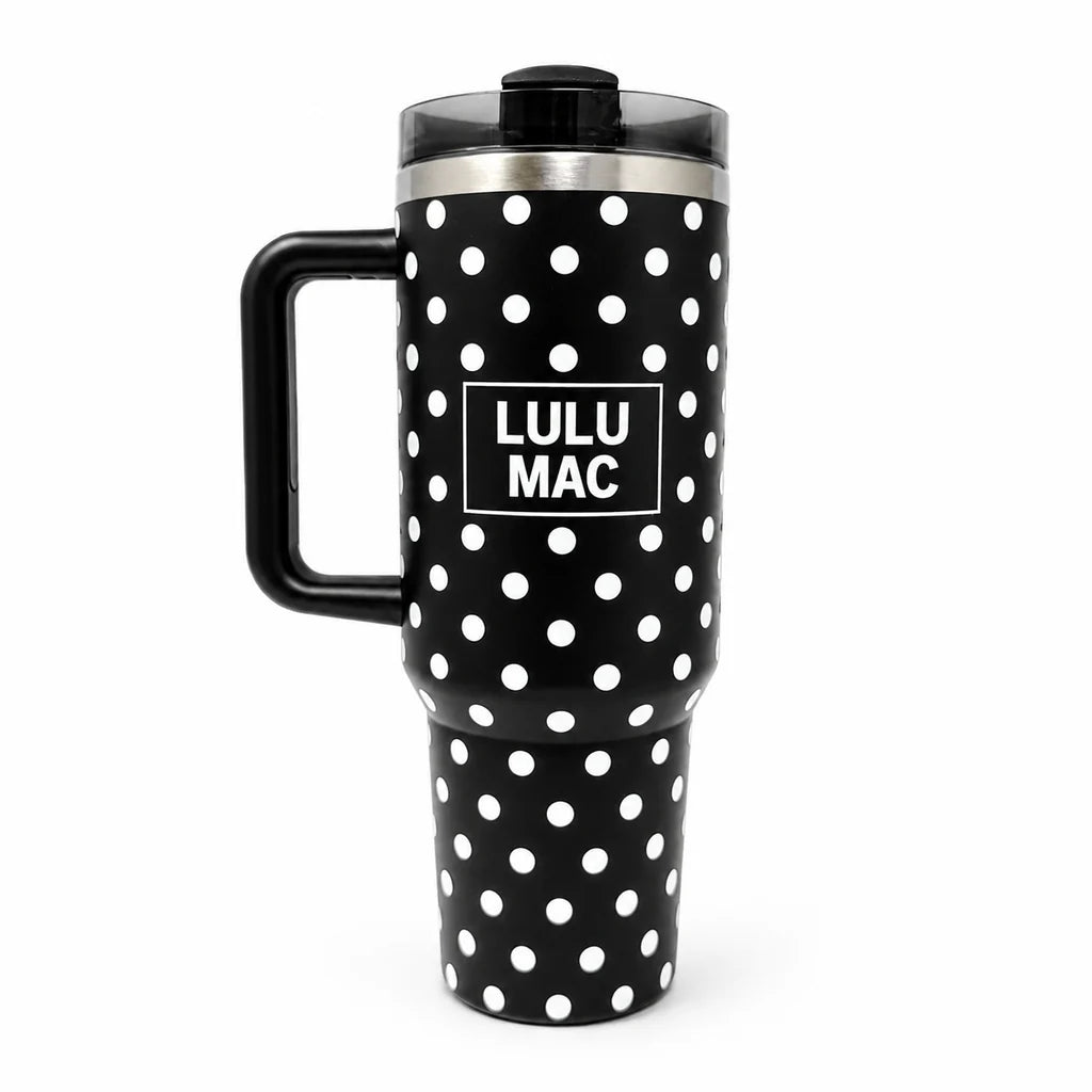 LULU Mac Black/White Polka Dot Cup