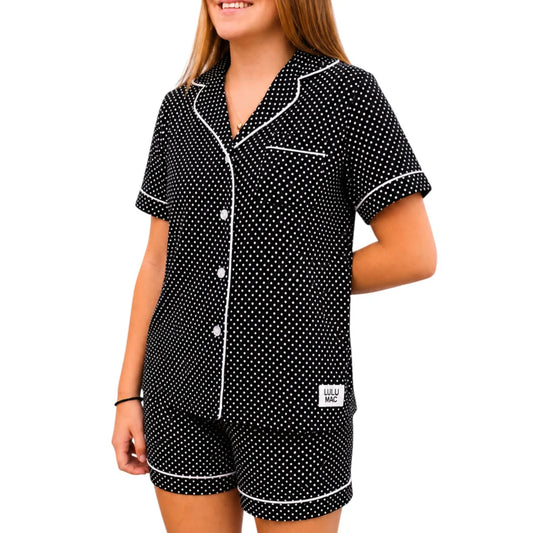 LULU Mac Black and White PJ Set