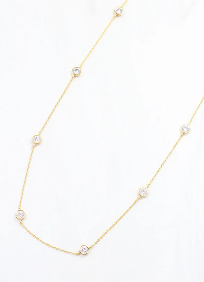 Waterloo CZ Necklace Gold
