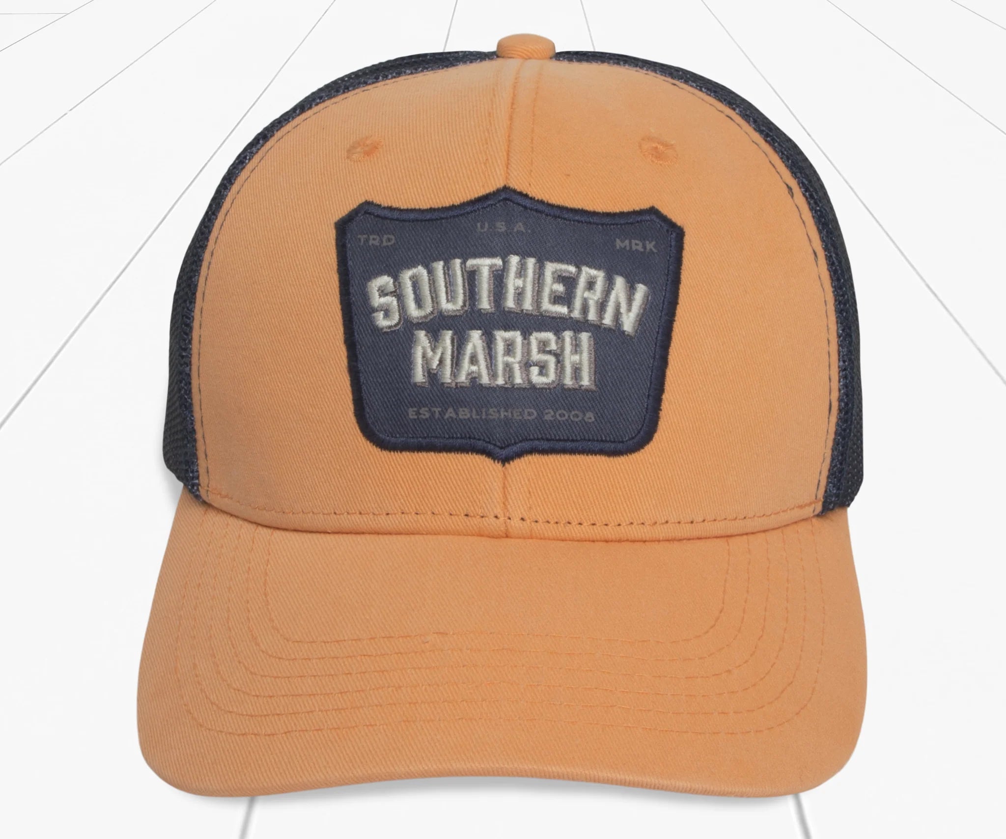 Southern Marsh Orange Posted Lands Trucker Hat