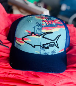 AFTCO Fast Track Trucker Hat Ocean Wave