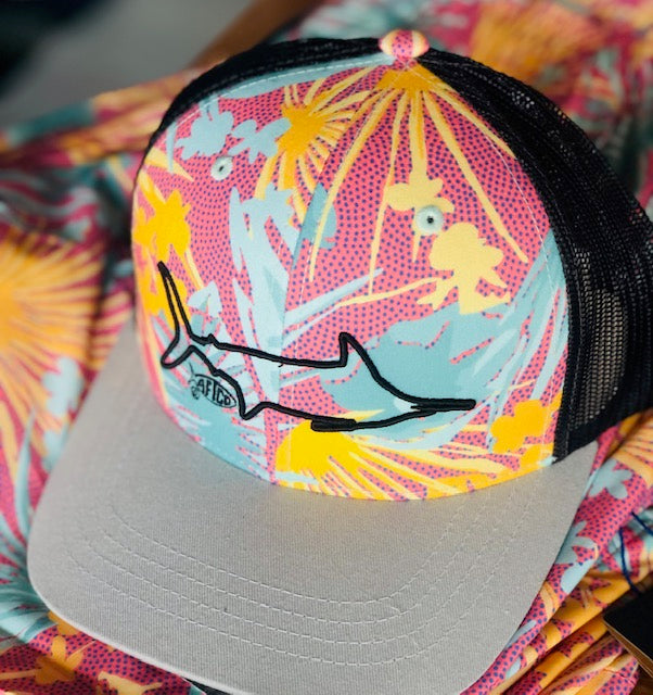 AFTCO Fast Track Trucker Hat Soft Coral
