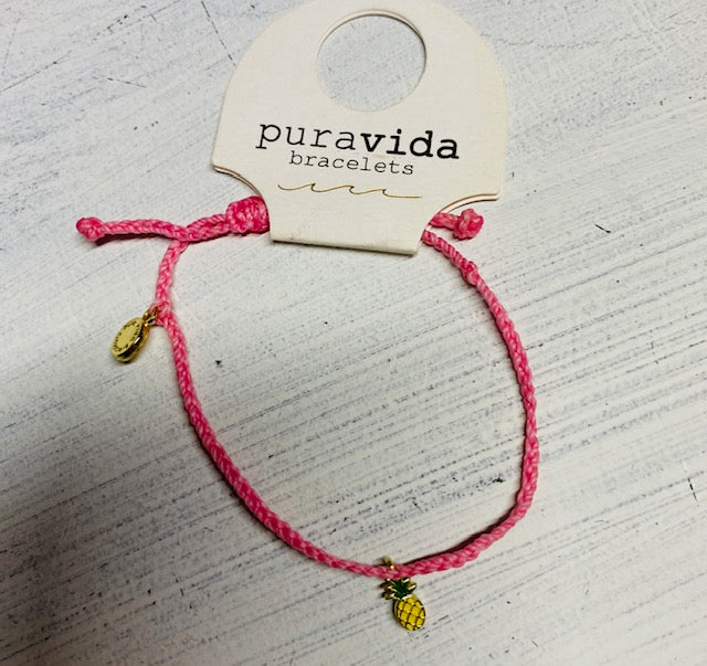 Pura Vida Pink Pineapple Bracelet