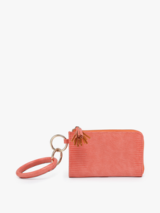 Jen and Co Lizard Coral Bangle Wallet