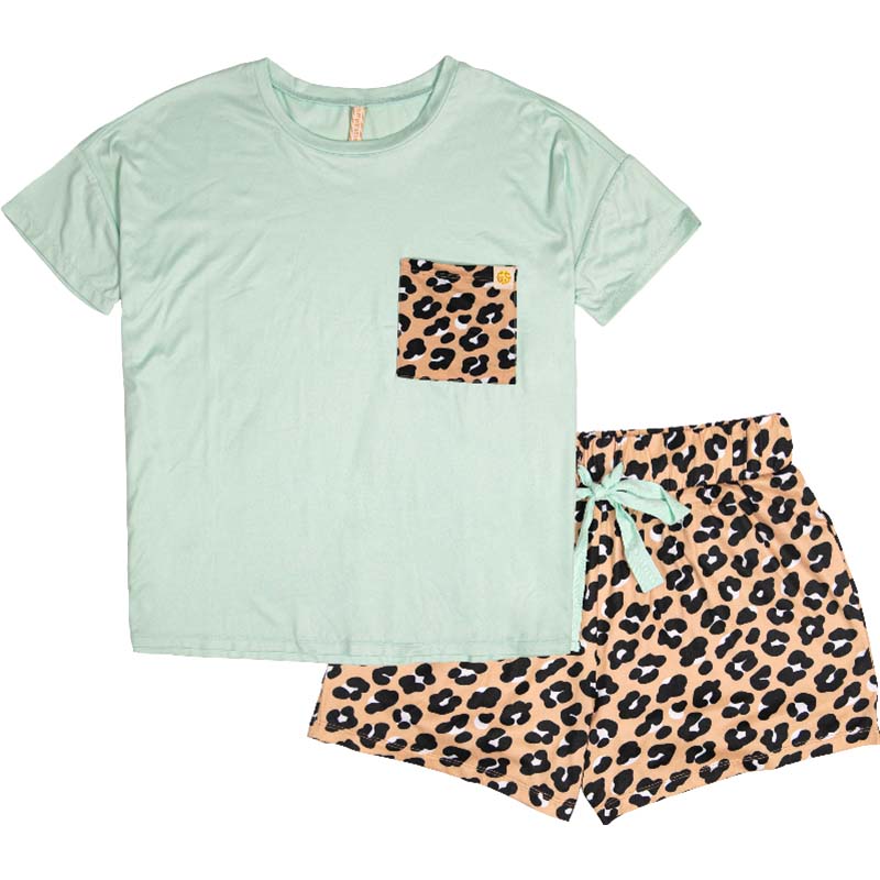 Simply Southern Aqua Leopard Pajama Set