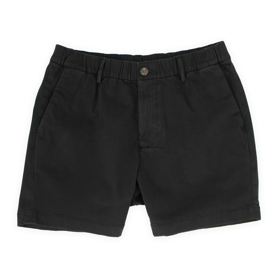 Men's Black Cotton Stretch Shorts