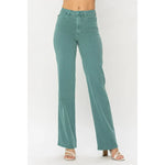Judy Blue Sea Green Dyed 90's Straight Jeans