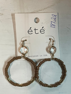 Beaded Hoops