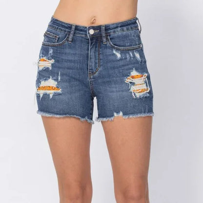 Judy Blue Hi-Waist Pocket Lining Cutoffs