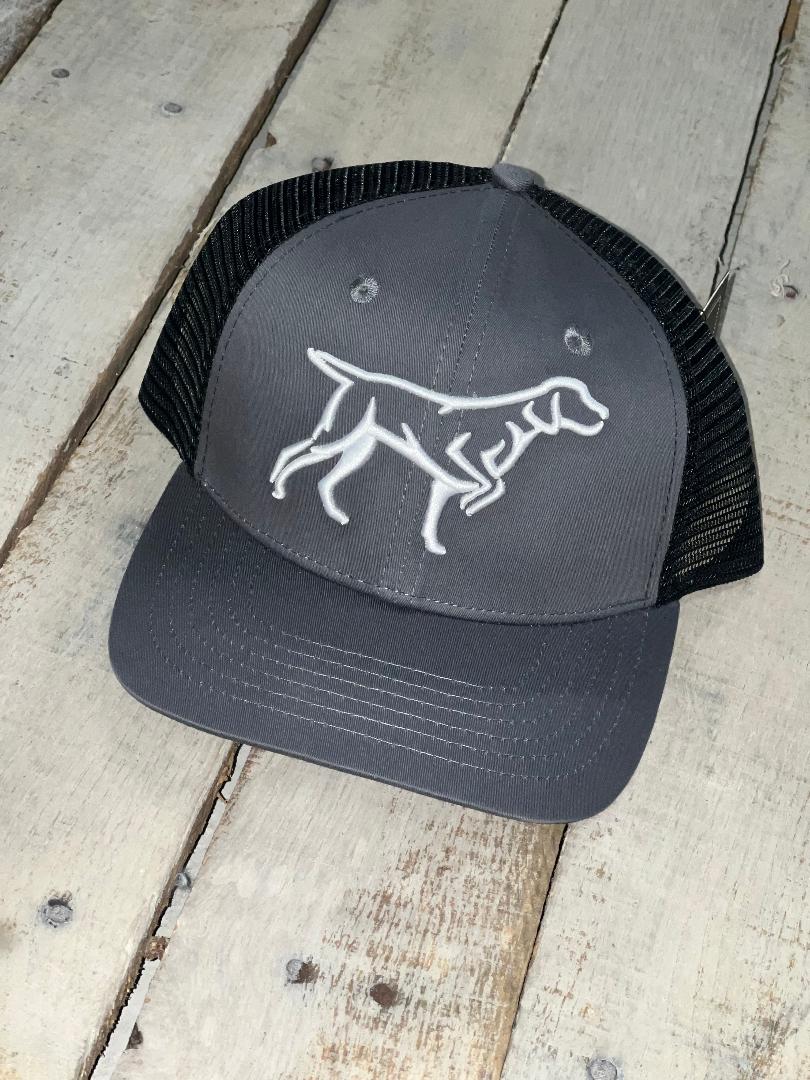 Fieldstone Charcoal/Black Dog Logo Trucker Hat